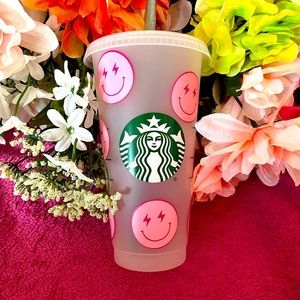 Smiley Lightning face cup